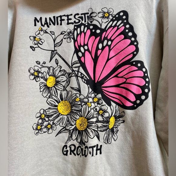 Pacific and Co. Women's Grey and Pink Hoodie zipper sweater size Large - Picture 4 of 7